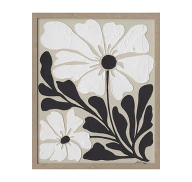 Målning med ram 40x50cm, blommor 1