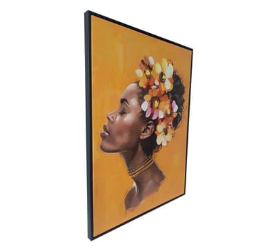 Väggkonst WALLY 60x80cm, kvinna och blommor 1