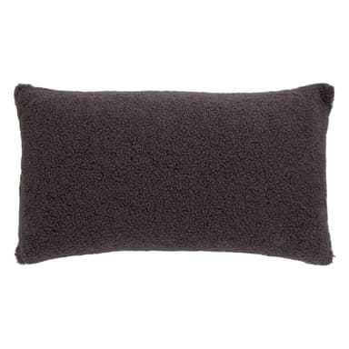 Set med 2 produkter. Kudde LAMMVÄSKA 30x50cm, mörkgrå