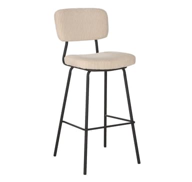 Barstol KEIU 46x49xH107cm, ljusbeige manchester