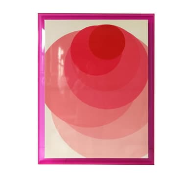 Väggkonst WALLY 60x80cm, rosa cirkel, akryl