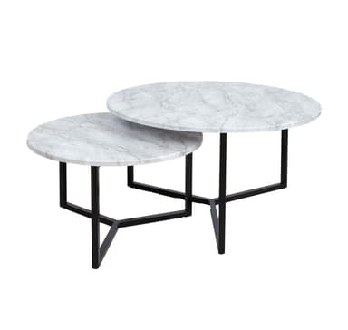 Soffbord AKIRA 2st set D80xH45cm, D60xH37cm, ljusgrå