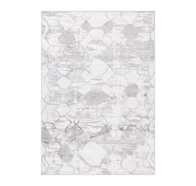 Matta SALAMANCA-3, 133x190cm, silver/vit