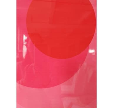 Väggkonst WALLY 60x80cm, rosa cirkel, akryl