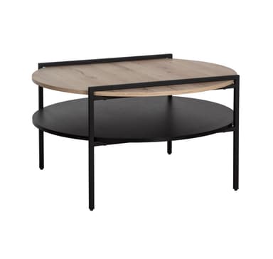 Soffbord HEDVIG 80x80xH45cm, ask/svart