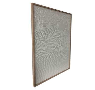 Väggkonst WALLY 60x80cm, abstrakt vit
