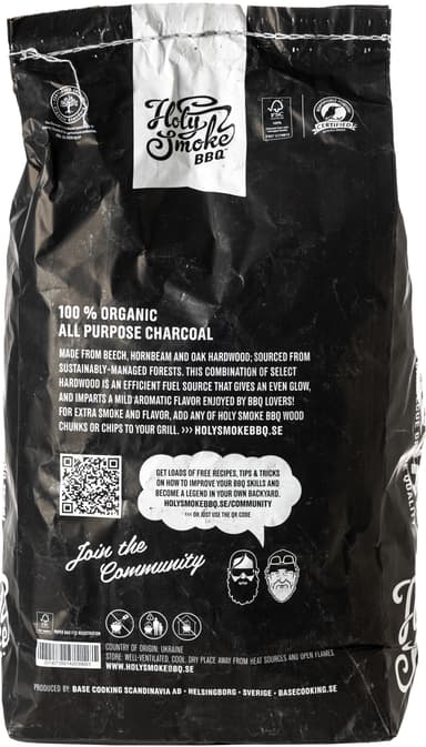 Holy Smoke European lövträkol HSBBQ-2.5-CARB-FSC (2.5kg)