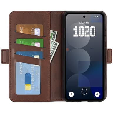 SKALO Nothing Phone (3a) Pro 5G Premium ID Plånboksfodral - Brun