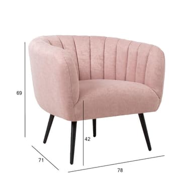 Fåtölj TUCKER rosa