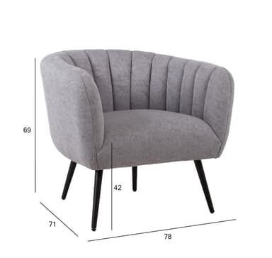 Fåtölj TUCKER grå