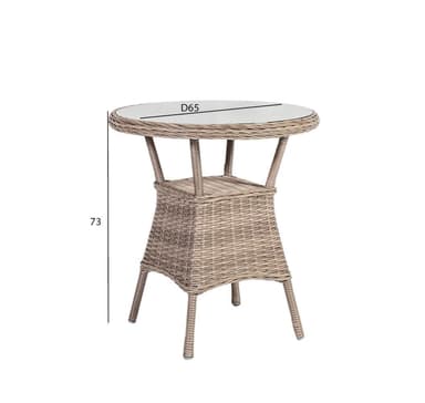 Bord TOSCANA D65xH73cm, beige