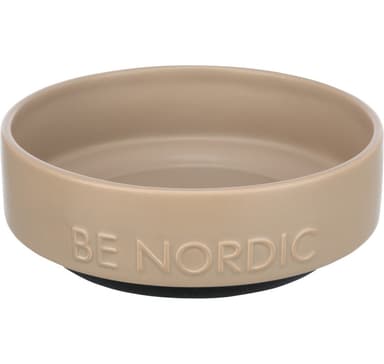 Be Nordic skål, keramik/gummi, 0,5 l/ø 16 cm, taupe, Trixie