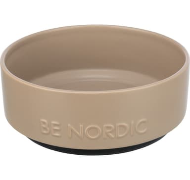 Skål, keramik/gummi, 1,2 l/ø 18 cm, taupe
