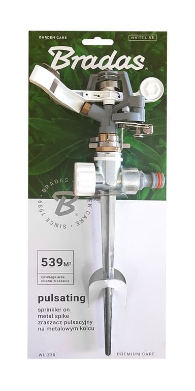 Set med 3 produkter. Pulserande sprinkler på metallspike