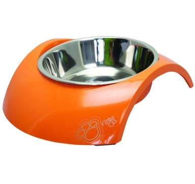 Skål 2-i-1 medium 350 ml Luna, Orange, Rogz