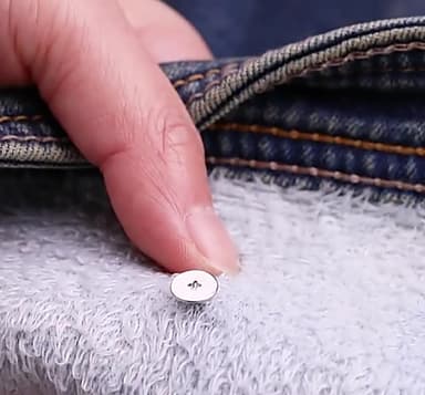 Silver Jean-knappar med skruvmejsel