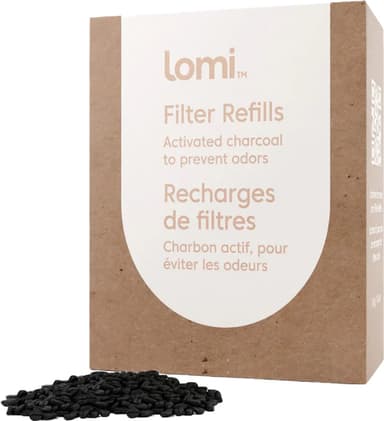 Lomi-Pela filterersättning 80150-LOMICHARCOAL (vitt)