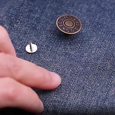 Silver Jean-knappar med skruvmejsel