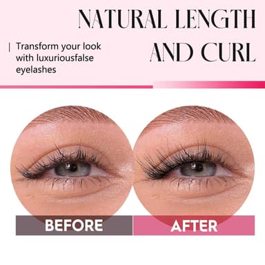 5D Faux Mink fransar, 5-pack lösögonfransar med naturlig look