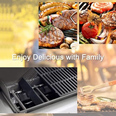 3-Pack Grill Värmeplattor för Weber Spirit 200 Series - Svart