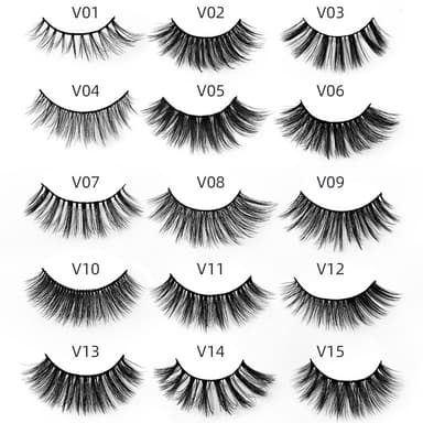 Färgglada lösögonfransar V05 för en naturlig, voluminös look
