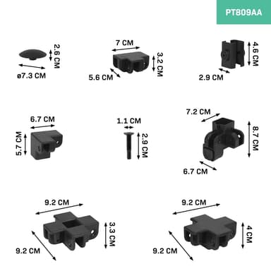 VONROC Ramkopplingsset för Partytält PT501XX – 8-pack