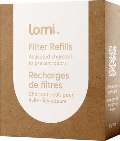 Lomi-Pela filterersättning 80150-LOMICHARCOAL (vitt)