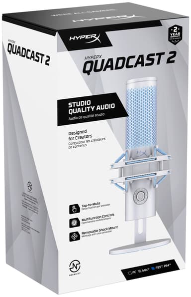 HyperX Quadcast 2 gamingmikrofon (frost)