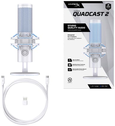 HyperX Quadcast 2 gamingmikrofon (frost)