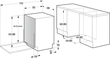 Hisense Diskmaskin HFI642D (Fullt integrerad)