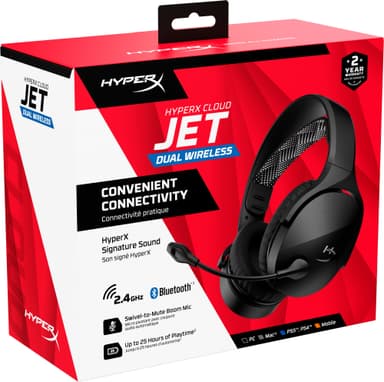 HyperX Cloud Jet trådlöst gamingheadset (svart)
