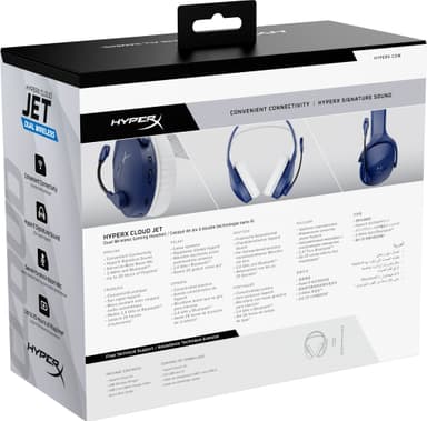 HyperX Cloud Jet trådlöst gamingheadset (blå)