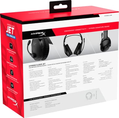 HyperX Cloud Jet trådlöst gamingheadset (svart)