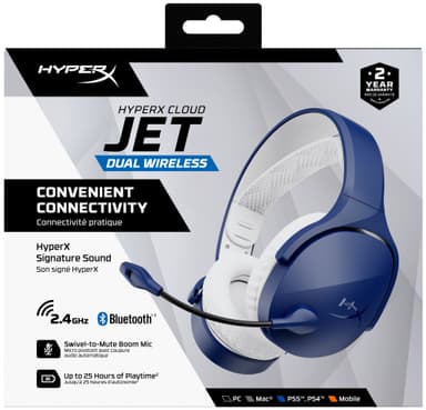 HyperX Cloud Jet trådlöst gamingheadset (blå)