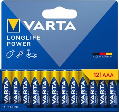 Varta Longlife Power AAA batteri 7042371 12-pack (blå)
