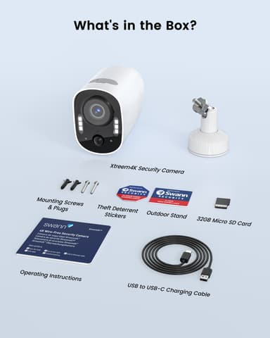 Swann Xtreem4K säkerhetskamera (vit)