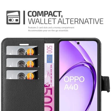 Oppo A40 Skal Fodral Case (Svart)