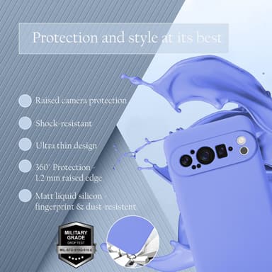 Google Pixel 9 PRO Skal Fodral Case Cover (lila)