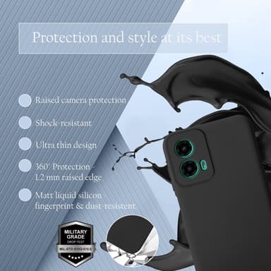 Motorola Moto G45 Skal Fodral Case Cover (svart)