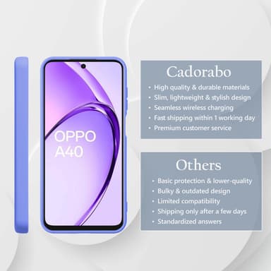 Oppo A40 Skal Fodral Case Cover (lila)