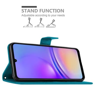 Samsung Galaxy A06 Plånboksfodral Skal Blommor (Blå)