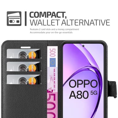 Oppo A80 Skal Fodral Case (Svart)
