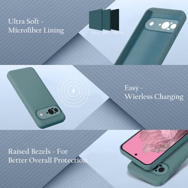 Google Pixel 9 Skal Fodral Case Cover (grön)