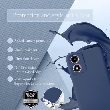 Motorola Moto E14 Skal Fodral Case Cover (blå)