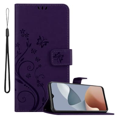 ZTE Blade A73 4G Plånboksfodral Skal Blommor (Violett)