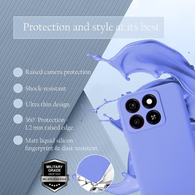 ZTE Blade A35 / A55 Skal Fodral Case Cover (lila)