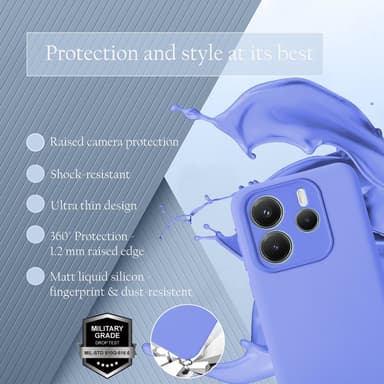 Xiaomi Redmi Note 14 5G Skal Fodral Case Cover (lila)