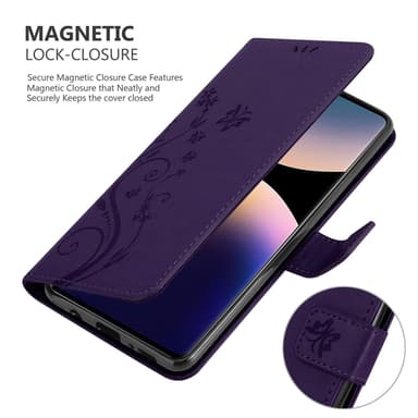Xiaomi RedMi Note 14 Pro 4G Plånboksfodral Skal Blommor