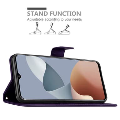 ZTE Blade A73 4G Plånboksfodral Skal Blommor (Violett)