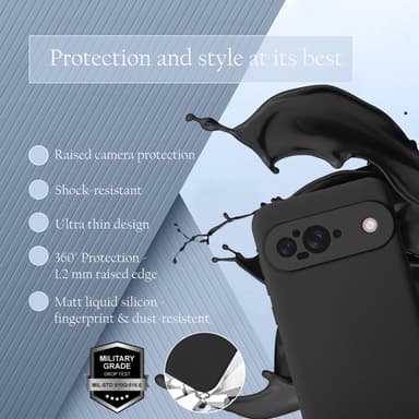 Google Pixel 9 Skal Fodral Case Cover (svart)